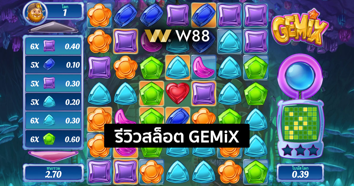 รีวิวสล็อต GEMiX จากค่าย Play'n Go